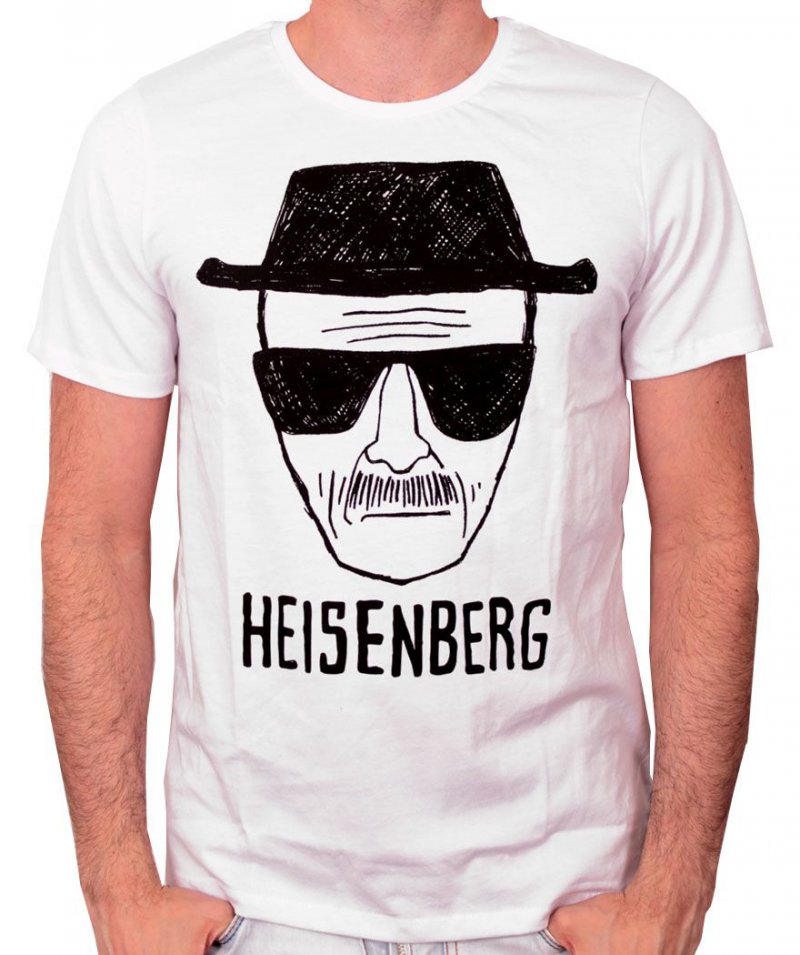 Visuel 1 : Tee Shirt - Heisenber Sketch Head - Homme - Breaking Bad - Cotton Division