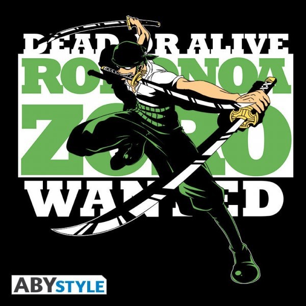 Visuel 2 : Tee Shirt - Roronoa Zoro - One Piece - Homme - Noir - ABYstyle