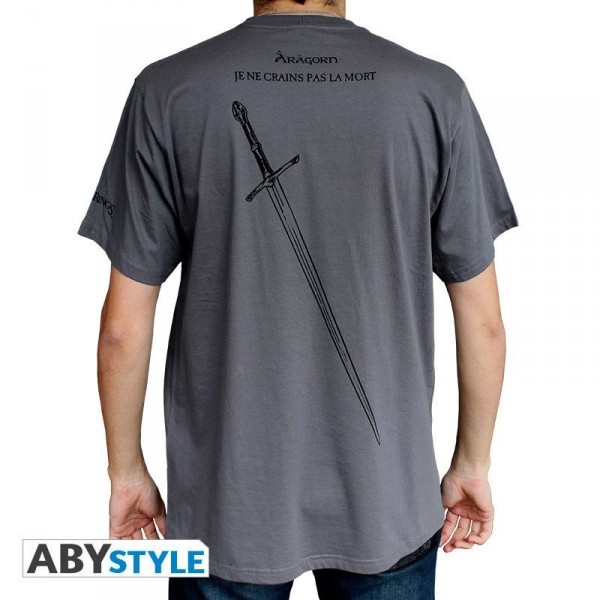 Visuel 2 : Tee Shirt - Aragorn (version FR) - Le Seigneur des anneaux - Homme - Gris - ABYstyle