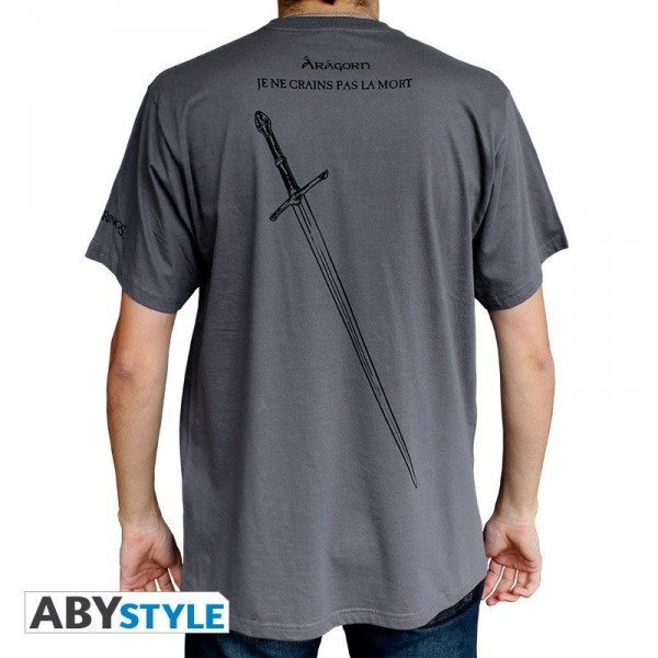 Visuel 2 : Tee Shirt - Aragorn (version FR) - Le Seigneur des anneaux - Homme - Gris - ABYstyle