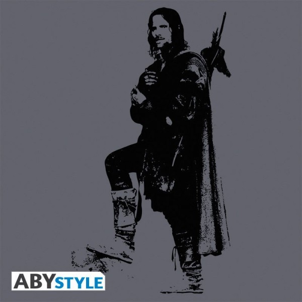 Visuel 3 : Tee Shirt - Aragorn (version FR) - Le Seigneur des anneaux - Homme - Gris - ABYstyle