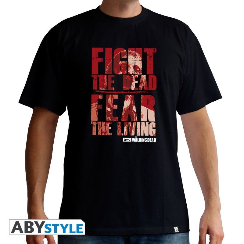 Visuel 1 : Tee Shirt - Fight the dead - Walking Dead - Homme - Noir - ABYstyle