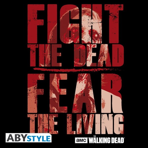 Visuel 2 : Tee Shirt - Fight the dead - Walking Dead - Homme - Noir - ABYstyle