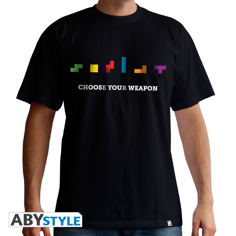 Visuel 1 : Tee Shirt - Chose your weapon - Tetris - Homme - Noir - ABYstyle