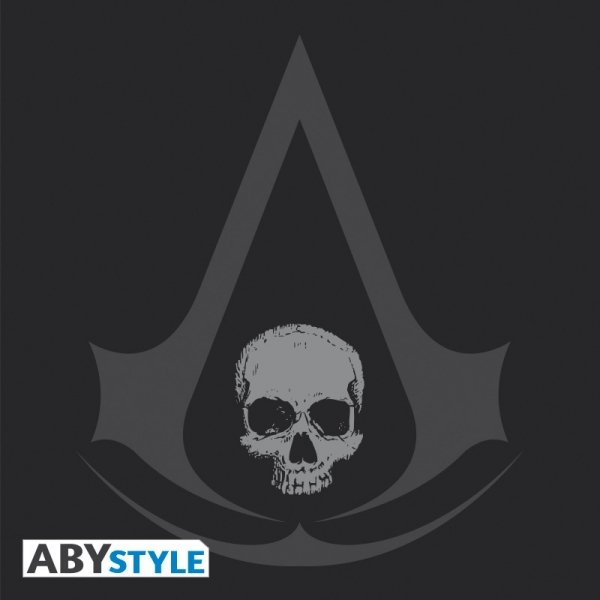 Visuel 2 : Tee Shirt - Crest AC4 gris - Assassin's Creed - Homme - Noir - ABYstyle