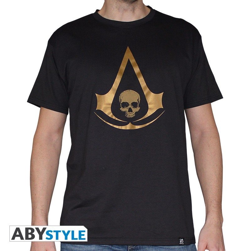 Visuel 1 : Tee Shirt - Crest AC4 dor - Assassin's Creed - Homme - Noir - ABYstyle