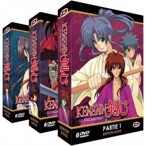 Kenshin le Vagabond - Intgrale - Pack 3 Coffrets (18 DVD + 3 Livrets) - Edition Gold