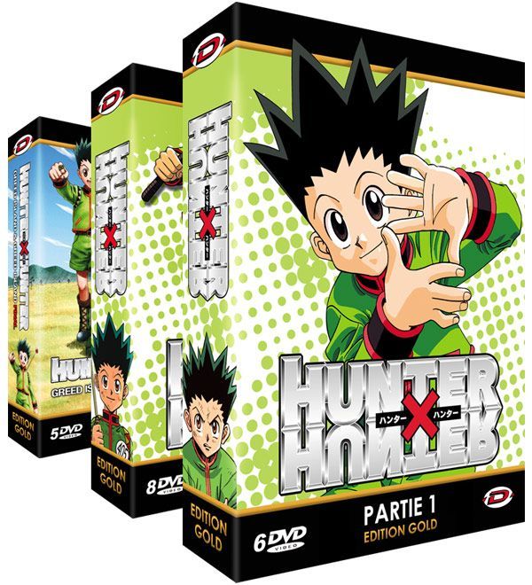 IMAGE 2 : Hunter X Hunter - Intégrale - Série + OAV Greed Island - Pack 3 Coffrets (19 DVD + 3 Livrets) - Edition Gold