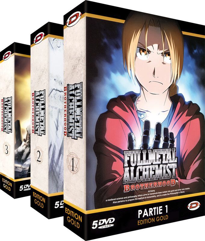 Fullmetal Alchemist : Brotherhood - Intgrale - Pack 3 Coffrets (15 DVD) - Edition Gold - 64 pisodes