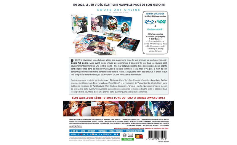 IMAGE 3 : Sword Art Online - Arc 1 (SAO) - Edition Collector - Coffret Combo Blu-ray + DVD - Réédition