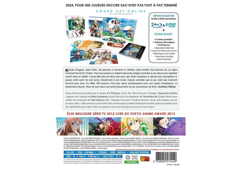 IMAGE 3 : Sword Art Online (SAO) - Arc 2 (ALO) - Edition Collector - Combo Blu-ray + DVD - Réédition