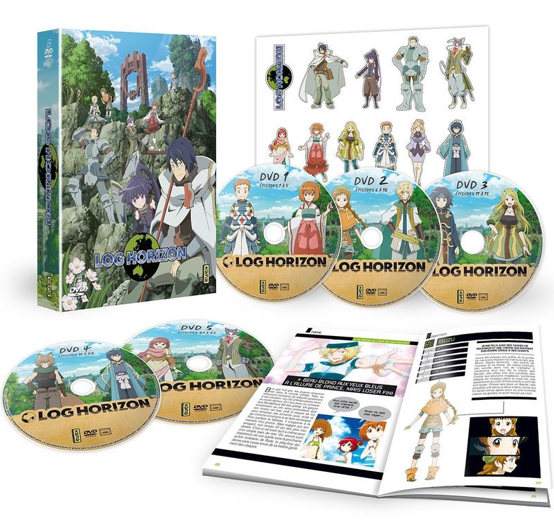 Log Horizon - Saison 1 - Coffret 5 DVD + 1 Livret + 1 planche de stickers