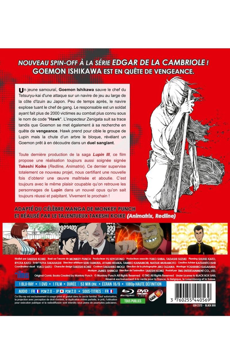 IMAGE 2 : Lupin 3 : La brume de Sang de Goemon Ishikawa - Film - Combo DVD + Blu-ray