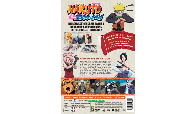 IMAGE 3 : Naruto Shippuden - Partie 1 - Edition Collector Limite - Coffret A4 24 DVD