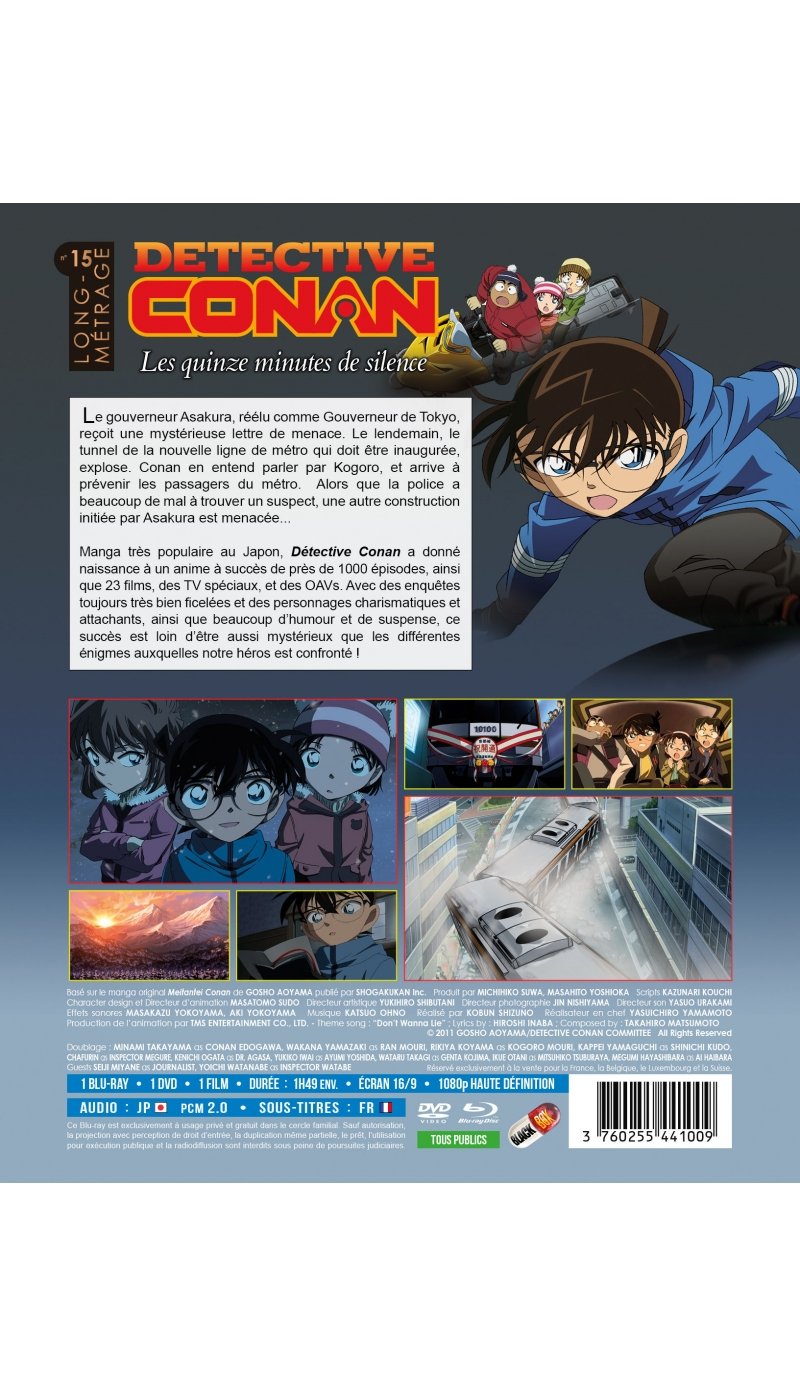 IMAGE 2 : Détective Conan - Film 15 : Les quinze minutes de silence - Combo Blu-ray + DVD