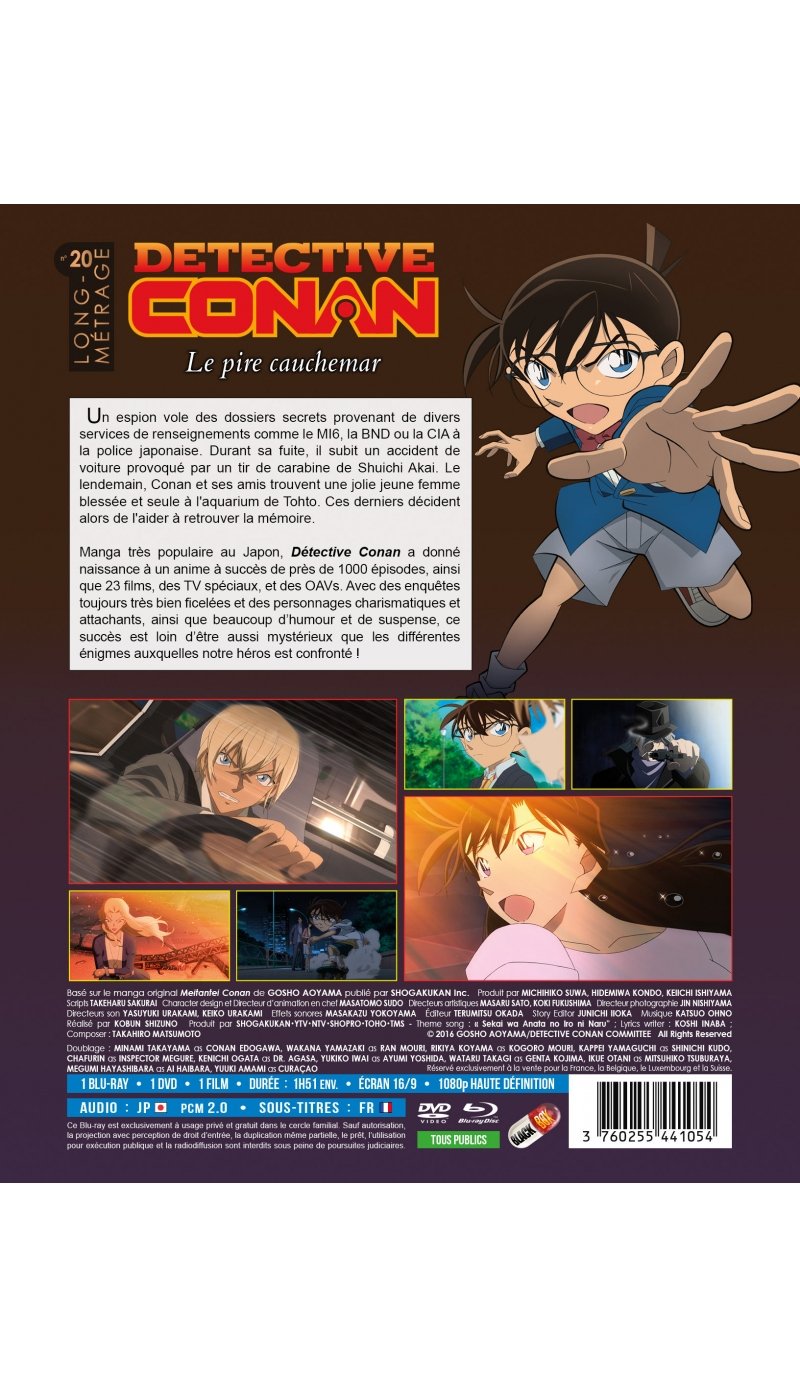 IMAGE 2 : Détective Conan - Film 20 : Le pire cauchemar - Combo Blu-ray + DVD