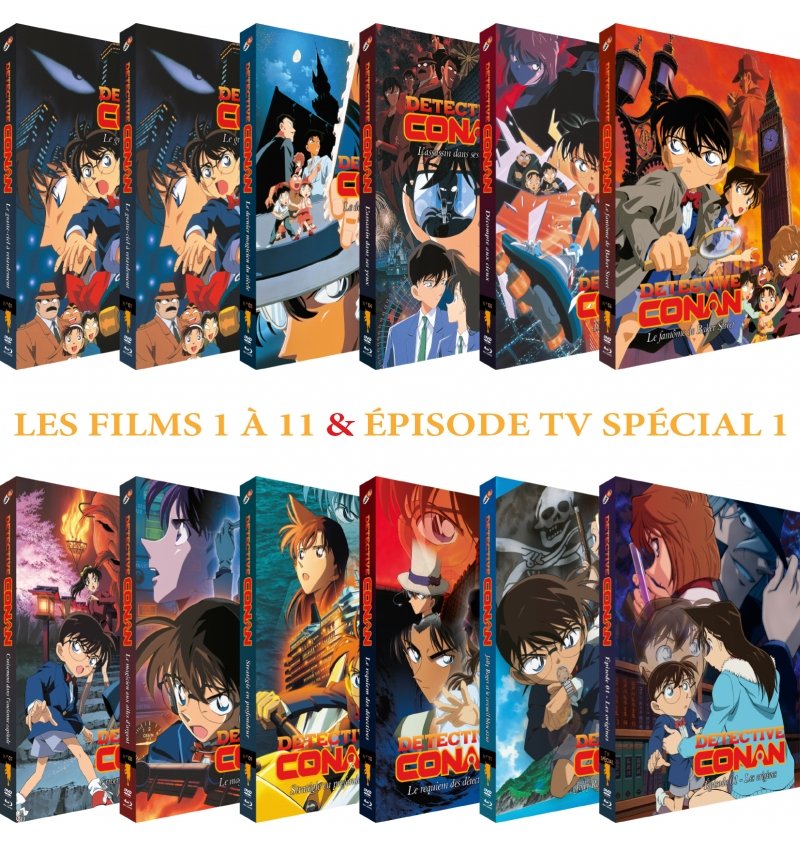 IMAGE 2 : Dtective Conan - Films 1  11 + TV Spcial 1 - Pack 12 Combo DVD + Blu-ray