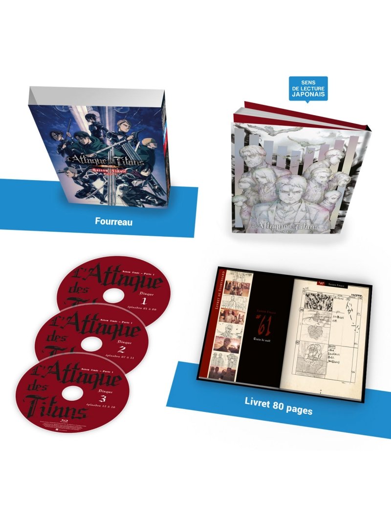 IMAGE 3 : L'Attaque des Titans - Saison 4 (Finale) - Partie 1 - Edition Collector - Coffret Blu-Ray