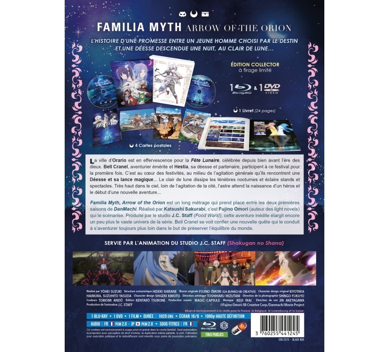 IMAGE 2 : DanMachi: Familia Myth - Film : Arrow of the Orion - Collector DVD + Blu-ray