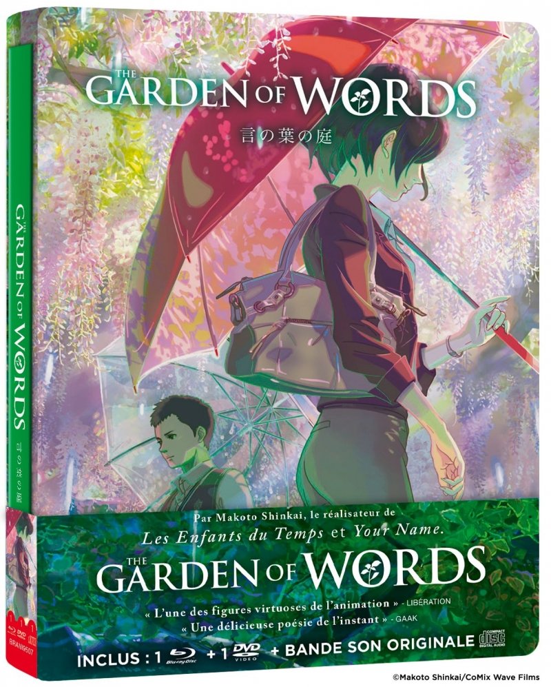 IMAGE 3 : Garden of Words - Film - Edition Steelbook - Combo Blu-ray + DVD + CD Audio