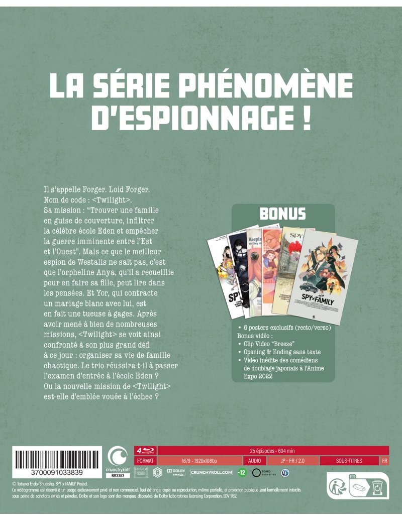 IMAGE 3 : Spy X Family - Saison 1 - Coffret Blu-ray