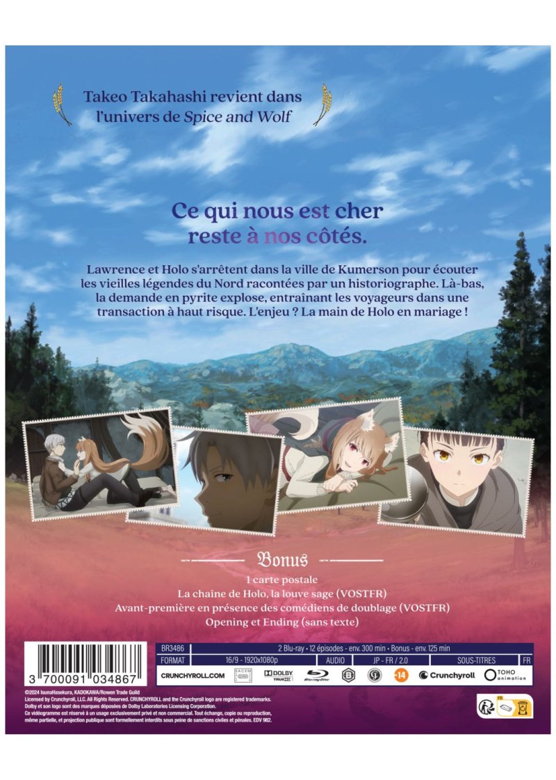 IMAGE 3 : Spice and Wolf : Merchant Meets the Wise Wolf - Saison 1 Partie 2 - Blu-ray