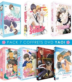 Pack Yaoi (Sekaiichi Hatsukoi + Hybrid Child + Junj Romantica + Love Stage!! + Samoura dans la tourmente + Jeux d'amour) - Pack 5 Coffrets DVD + 2 DVD
